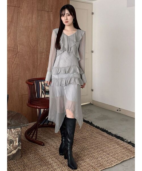 MERCURYDUO（マーキュリーデュオ） ワンピース ラッフルイレヘムロング