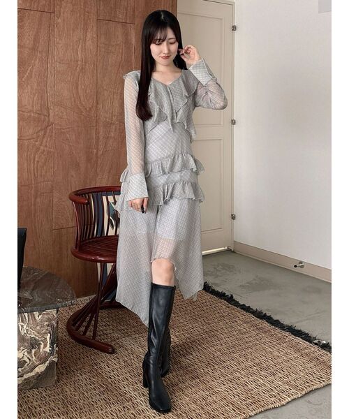 MERCURYDUO（マーキュリーデュオ） ワンピース ラッフルイレヘムロング