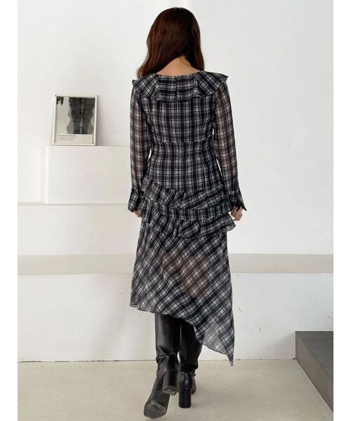 MERCURYDUO ワンピース MERCURYDUO（マーキュリーデュオ） ワンピース ラッフルイレヘムロング