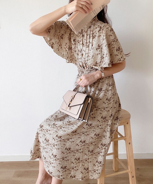 「mily bilet」 ノースリーブワンピース SMALL ベージュ レディース_画像4