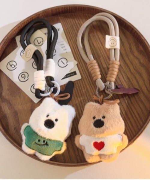 Jelly moo（ジェリームー） 「 」 もこもこ ベアチャーム付き スマホ