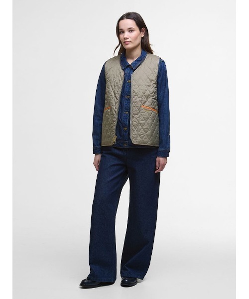 barbour リバーシブルキルティングベストネイビー　38 Barbour（バブアー） ベスト ジレ My Barbour”リバーシブル