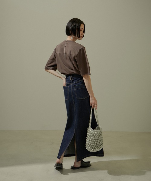 「SALON adam et rope'」 半袖カットソー FREE ブラウン系その他2 レディース_画像4
