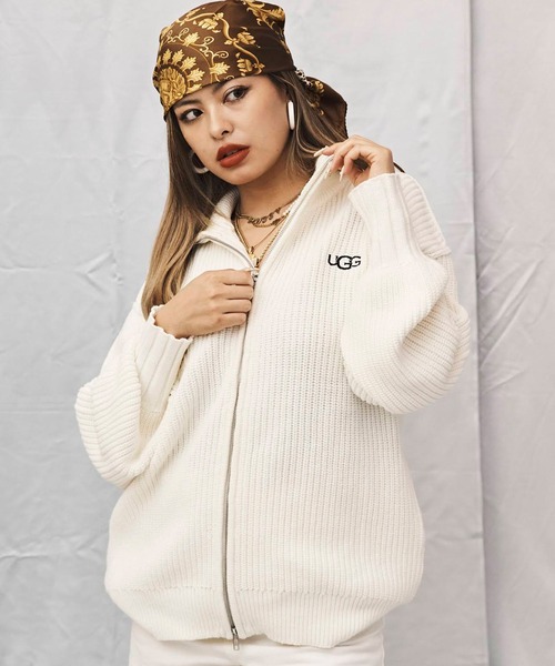 UGG Australia（アグオーストラリア） 「UGG」 ニットカーディガン M