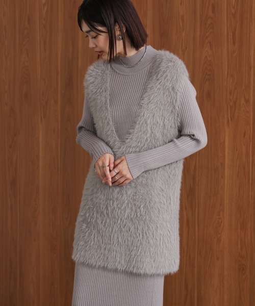 Bou Jeloud（ブージュルード） ワンピース シャギーチュニックリブ