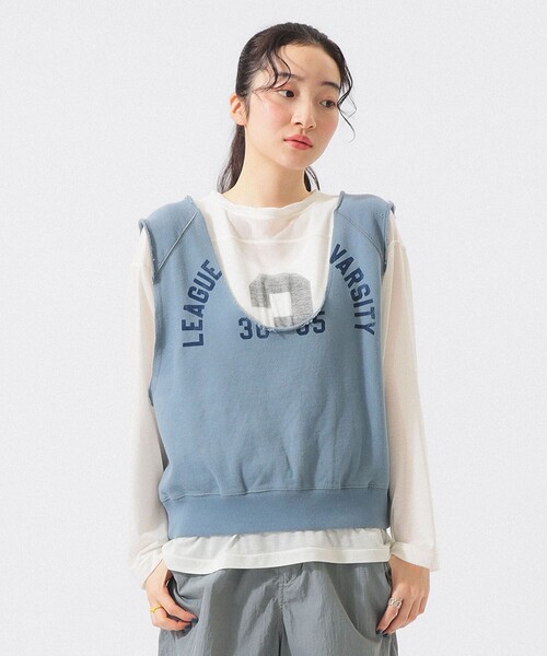 BEAMS BOY（ビームス ボーイ） ベスト ジレ カットオフ スウェット