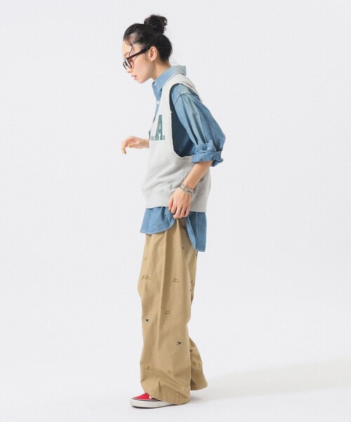 BEAMS BOY（ビームス ボーイ） ベスト ジレ カットオフ スウェット