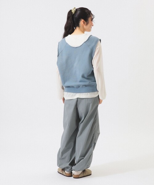 BEAMS BOY 水色 ニットベスト BEAMS BOY（ビームス ボーイ） ベスト ジレ 「5/7値下げ」カットオフ