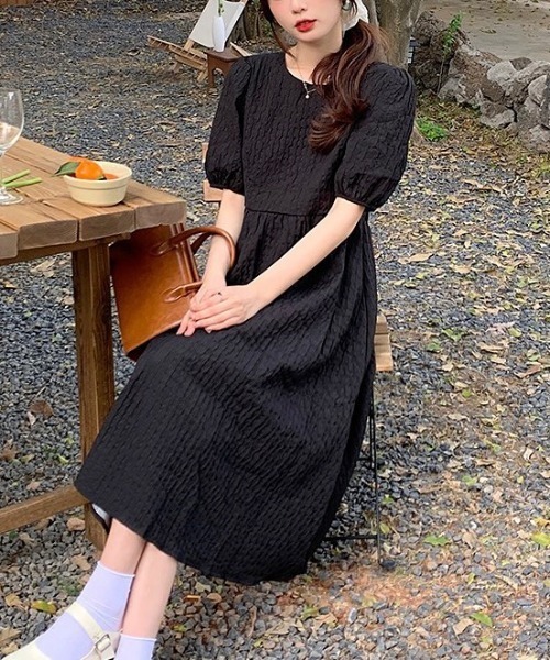 「LADY LIKE」 半袖ワンピース M ベージュ レディース_画像3