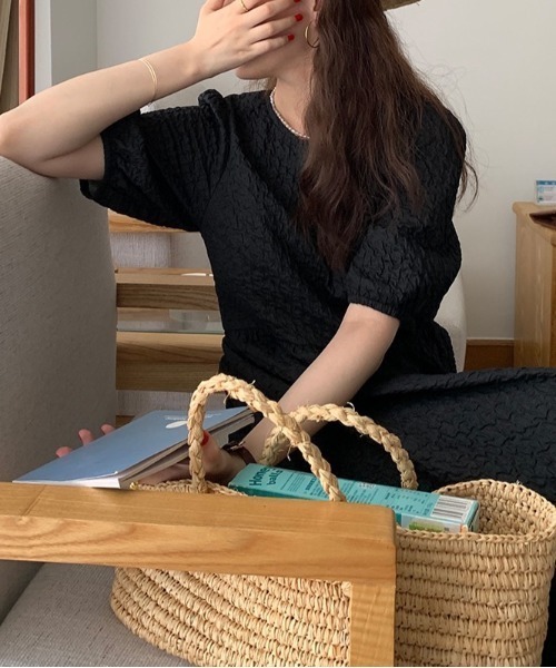 「LADY LIKE」 半袖ワンピース M ベージュ レディース_画像5