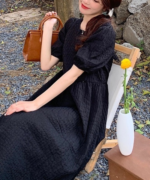 「LADY LIKE」 半袖ワンピース M ベージュ レディース_画像7