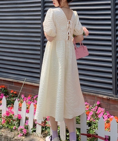 「LADY LIKE」 半袖ワンピース M ベージュ レディース_画像8
