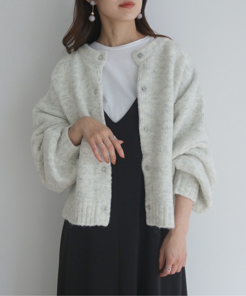 「HER CLOSET」 ニットカーディガン M レッド レディース_画像5
