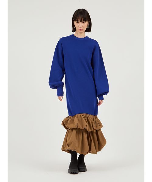 emmi ワンピース ニットタフタドッキングOP : ZOZOTOWN Yahoo!店