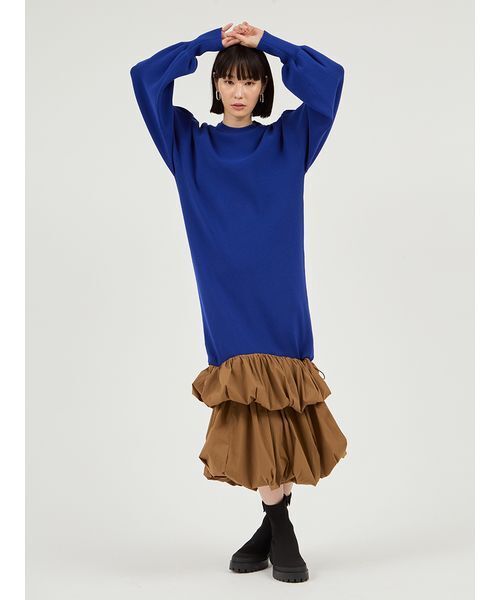 emmi ワンピース ニットタフタドッキングOP : ZOZOTOWN Yahoo!店