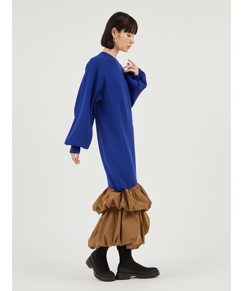 emmi ワンピース ニットタフタドッキングOP : ZOZOTOWN Yahoo!店