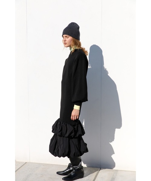 emmi ワンピース ニットタフタドッキングOP : ZOZOTOWN Yahoo!店