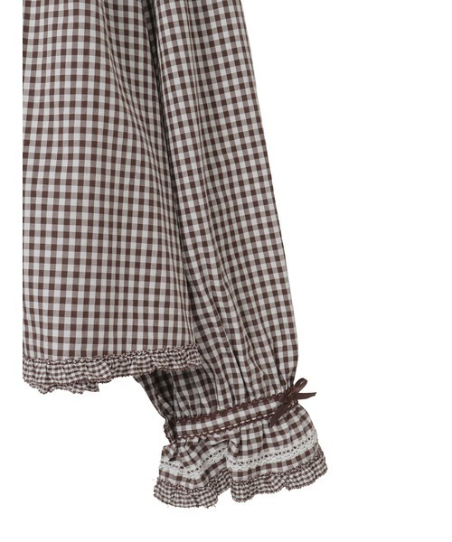 PINK HOUSE（ピンクハウス） ブラウス シャツ フリル襟付きギンガム