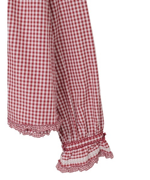 PINK HOUSE（ピンクハウス） ブラウス シャツ フリル襟付きギンガム