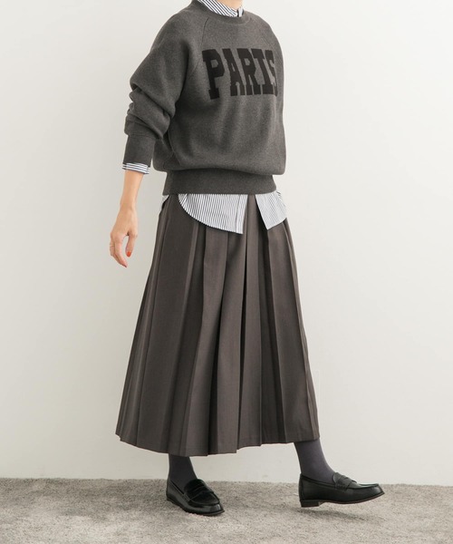 「URBAN RESEARCH DOORS」 プリーツスカート MEDIUM グリーン レディース_画像2