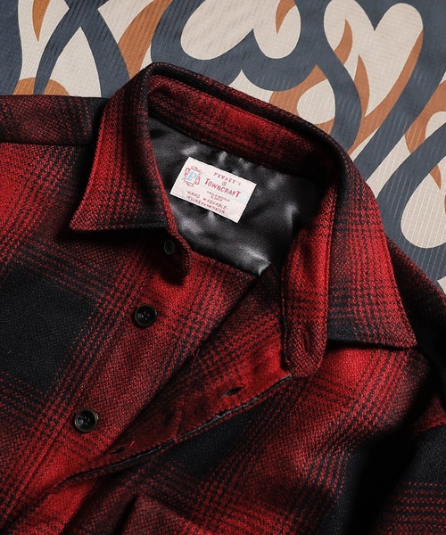 「n(n) BY NUMBER (N)INE」 「TOWNCRAFT」長袖シャツ M ブラック×グリーン メンズ_画像9