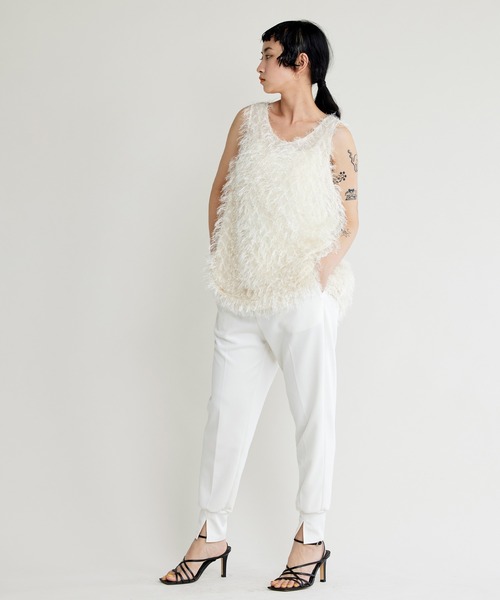 「NOISE MAKER」 イージーパンツ 34 ライトグリーン レディース_画像2