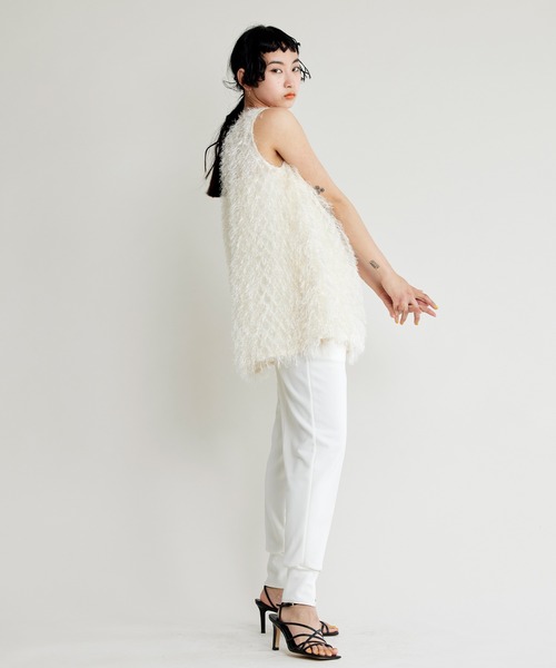 「NOISE MAKER」 イージーパンツ 34 ライトグリーン レディース_画像3