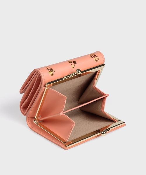 ポールスミス マルチストライプ タブ 3つ折り財布 ブラウン レディース がま口 ポールスミス Paul Smith レディース 財布 マルチストライプ タブ