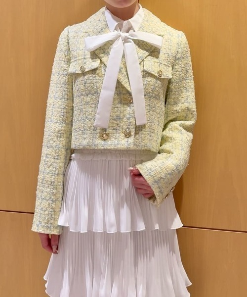 スナイデル　クロップドバリエブラウス　WHT スナイデル SNIDEL バリエクロップドシャツ （WHT） - ファッション