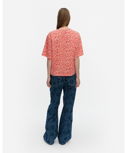 marimekkoマリメッコTシャツ　フラワープリント　 Sサイズ レディース marimekkoマリメッコTシャツ フラワープリント Sサイズ レディースの