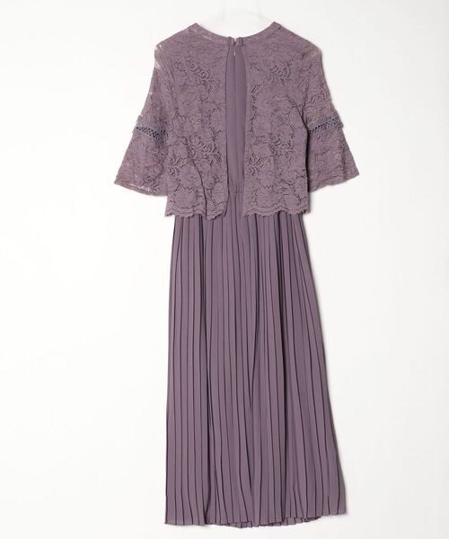 「DRESS PLUS」 半袖ワンピース L パープル レディース_画像2
