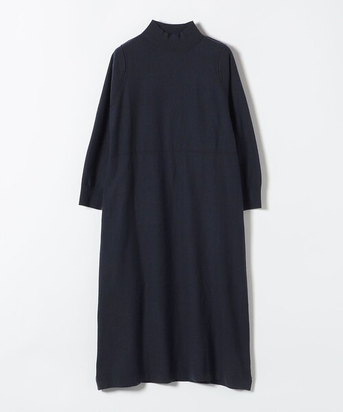 「SHIPS any」 ニットワンピース ONE SIZE ネイビー レディースの画像