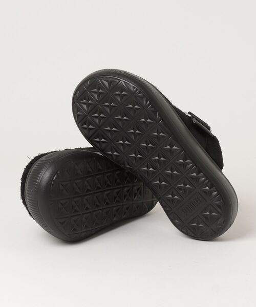 「PUMA」 フラットサンダル 25.0cm ブラック×ブラック レディース_画像3