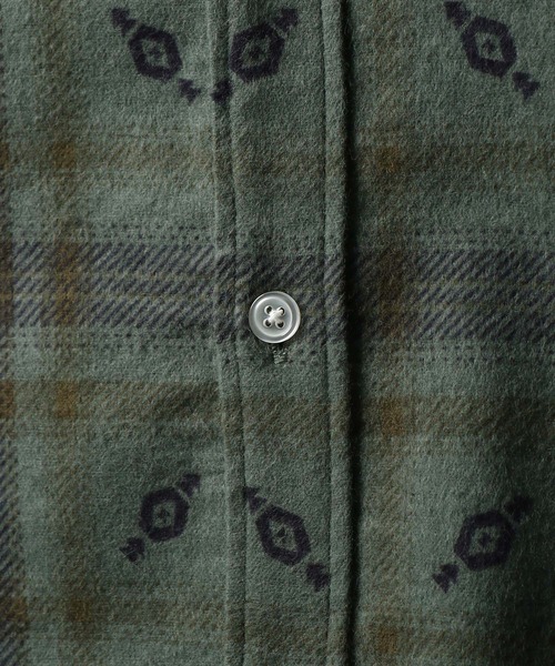 「ZIP FIVE」 「corisco」長袖ネルシャツ LARGE ネイビー メンズ_画像4