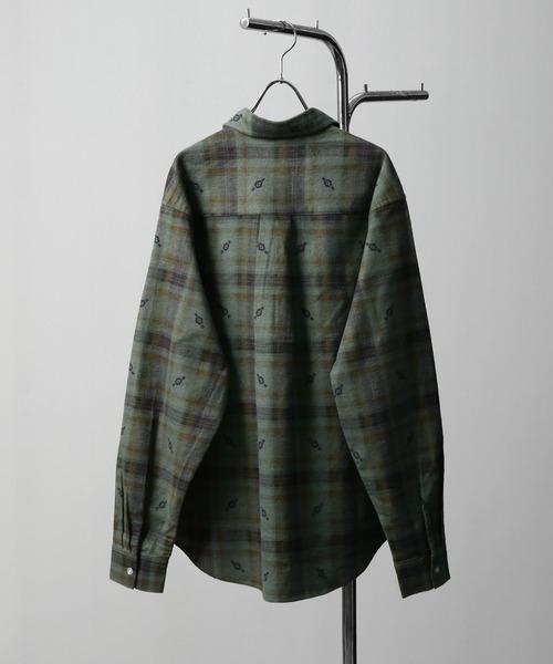 「ZIP FIVE」 「corisco」長袖ネルシャツ LARGE ネイビー メンズ_画像7