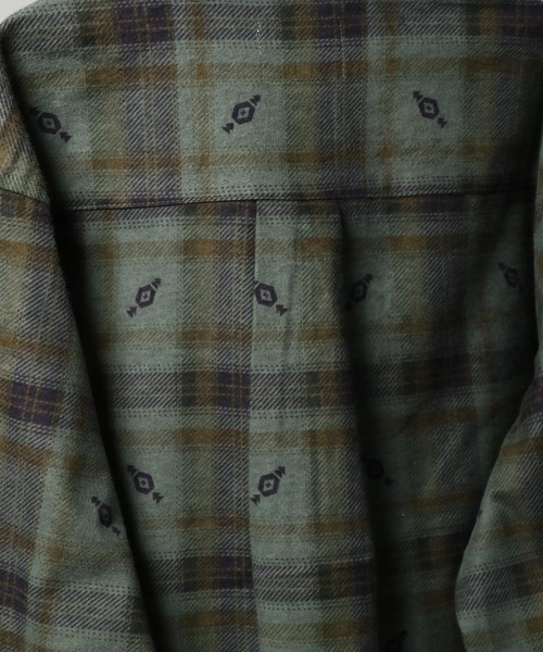 「ZIP FIVE」 「corisco」長袖ネルシャツ LARGE ネイビー メンズ_画像8