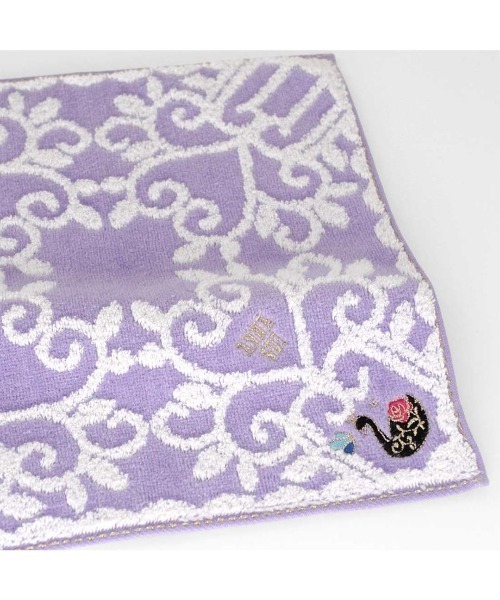 ANNA SUI（アナスイ） ハンカチ アニマル刺繍タオル ブラックスワン