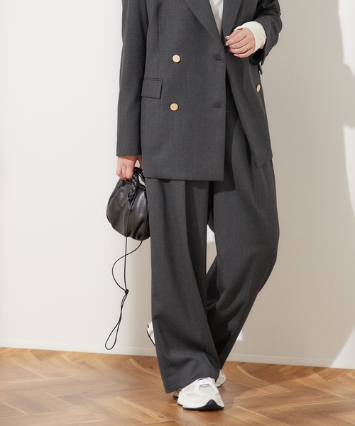「journal standard L'essage」 パンツ 38 ネイビー レディース_画像2