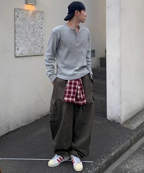NOWLE（ノウル） ヘンリーネック tシャツ 「NOWLE」ヘンリーネック