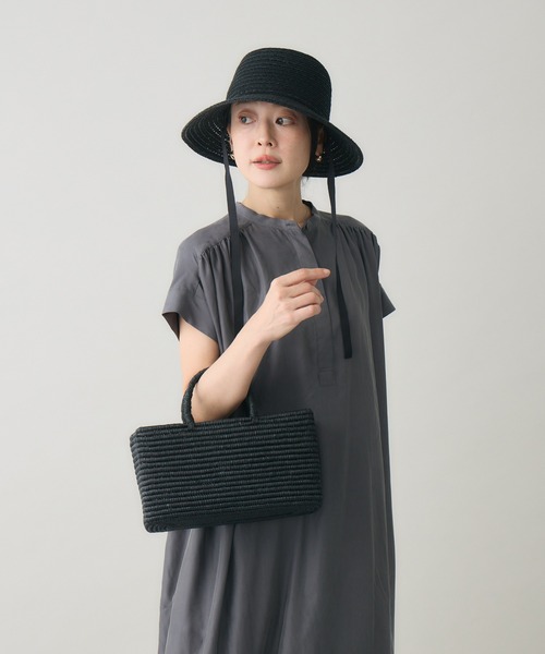 ラスト1点!!カゴバッグブラックショルダーバッグ kuros'（クロス） かごバッグ カゴバッグ 「kuros'別注」ラフィアかご