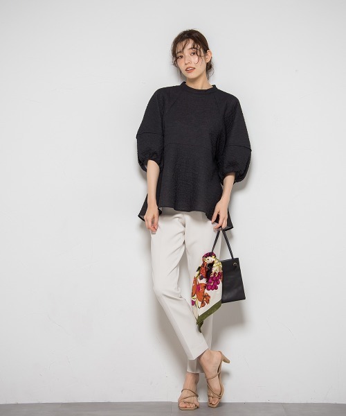 「Droite lautreamont」 7分袖ブラウス M ブラック レディース_画像7