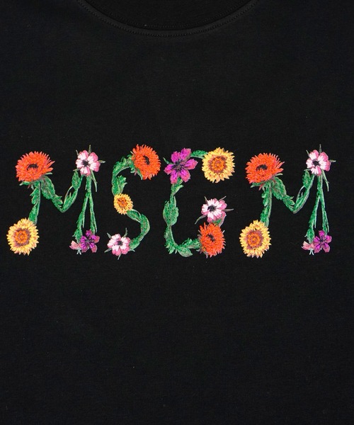 ワンピース MSGM FLOWER エンブロイダリーロゴ Tシャツワンピース_3