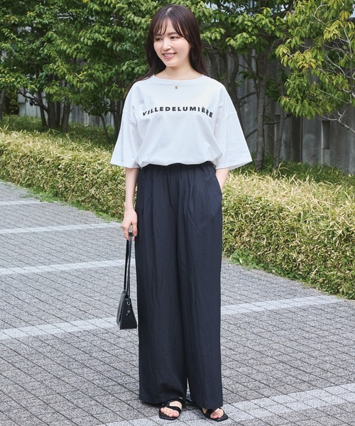 LAVEANGE(ラビアンジェ) ワイドパンツ パンツ ウエストタック LAVEANGE(ラビアンジェ) ワイドパンツ パンツ ウエストタック