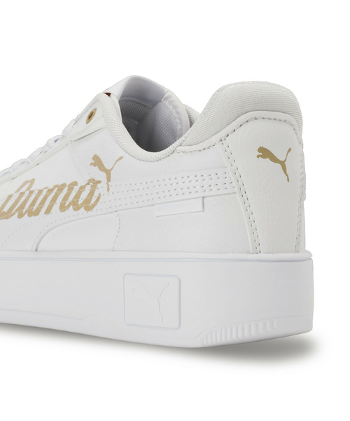 「PUMA」 ローカットスニーカー 22.0cm ホワイト×ブラック レディース_画像3