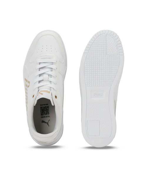 「PUMA」 ローカットスニーカー 22.0cm ホワイト×ブラック レディース_画像4