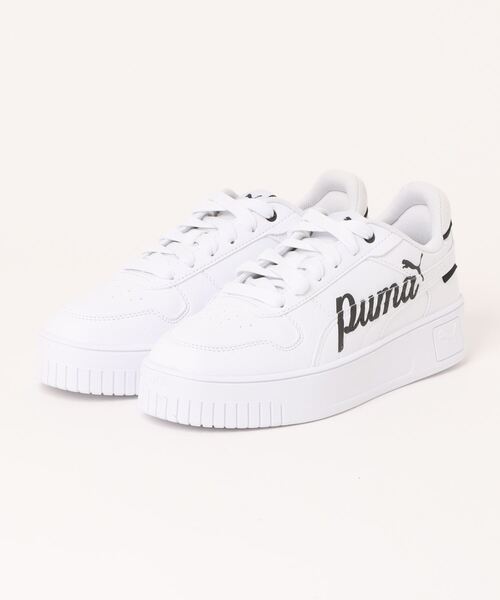 「PUMA」 ローカットスニーカー 22.0cm ホワイト×ブラック レディース_画像7