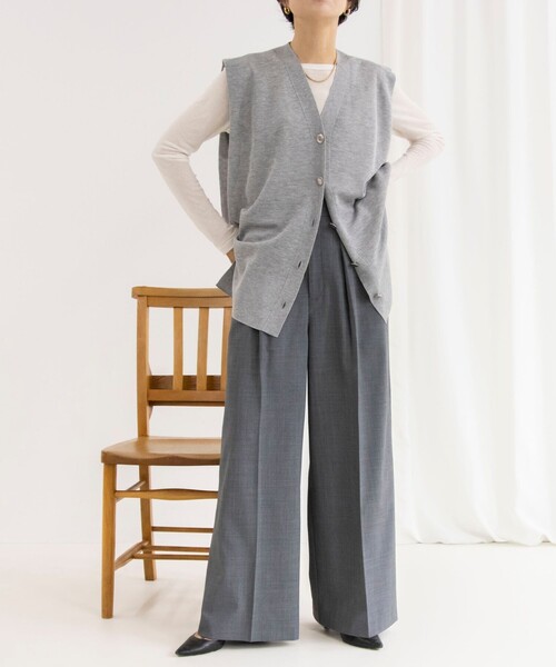 「NOLLEY'S」 パンツ 40 ネイビー レディース_画像7