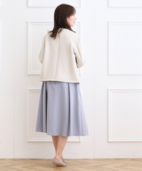 「couture brooch」 ノーカラージャケット 42 アイボリー レディース_画像8