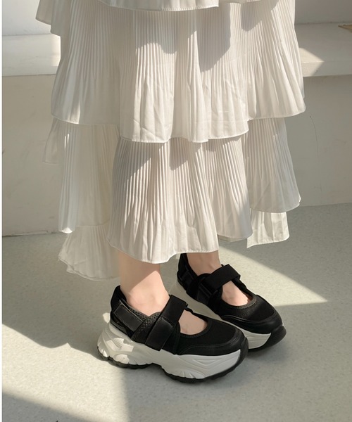 「Shoes in Closet」 ローカットスニーカー L ブラック×ホワイト レディース_画像4