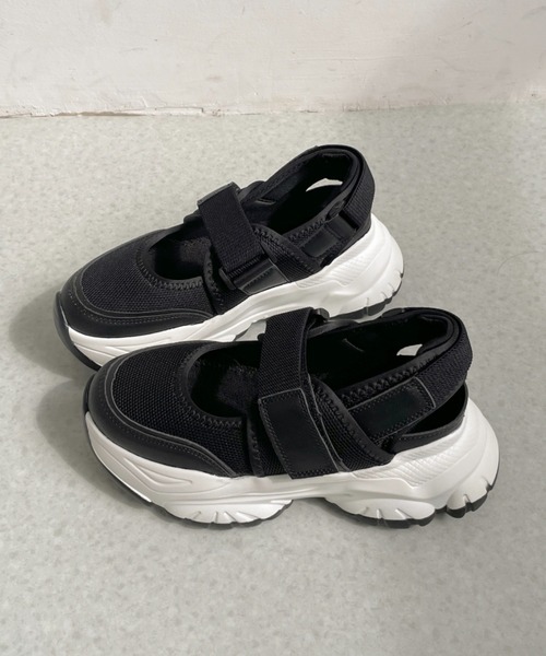 「Shoes in Closet」 ローカットスニーカー L ブラック×ホワイト レディース_画像5